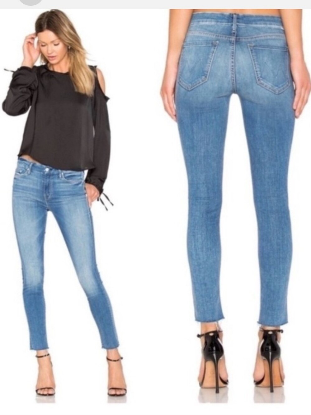MOTHER The Looker Ankle Fray Jeans Size 27 'Birds Of Paradise'